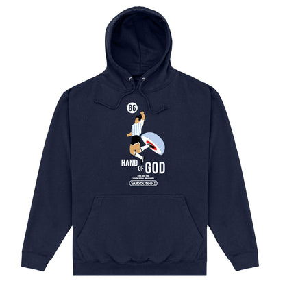 Navy - Front - Subbuteo Unisex Adult Hand Of God Hoodie
