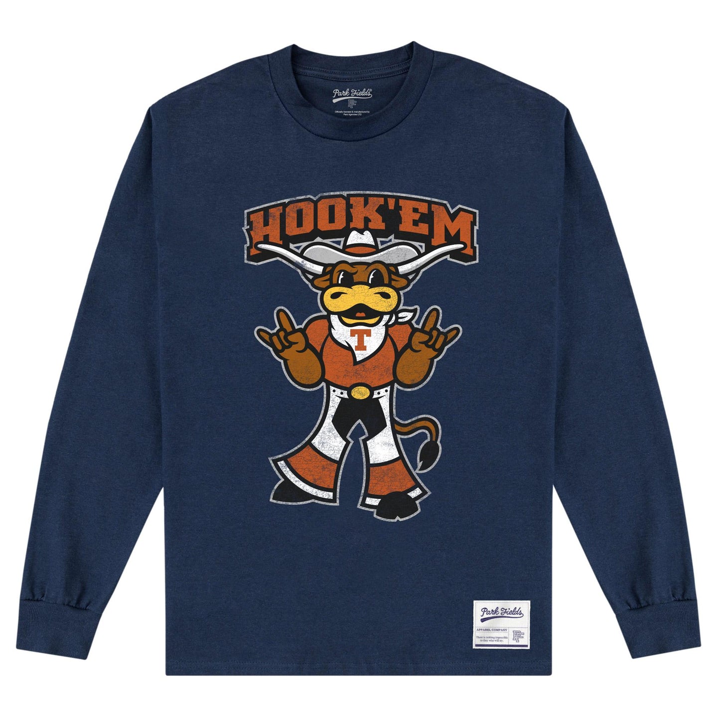 Sport Dark Navy - Front - Texas University Unisex Adult Long-Sleeved T-Shirt