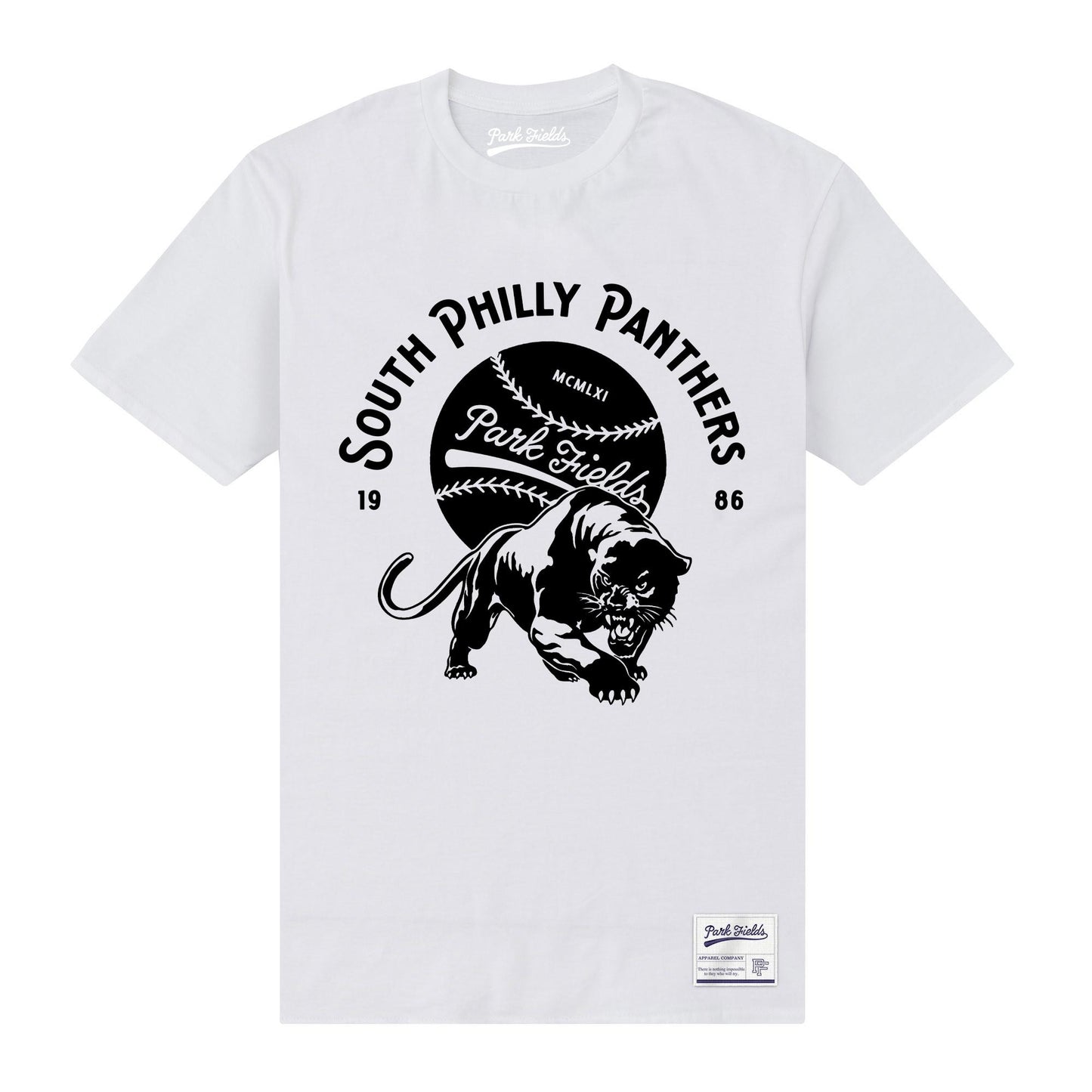 White - Front - Park Fields Unisex Adult South Philly Panthers T-Shirt