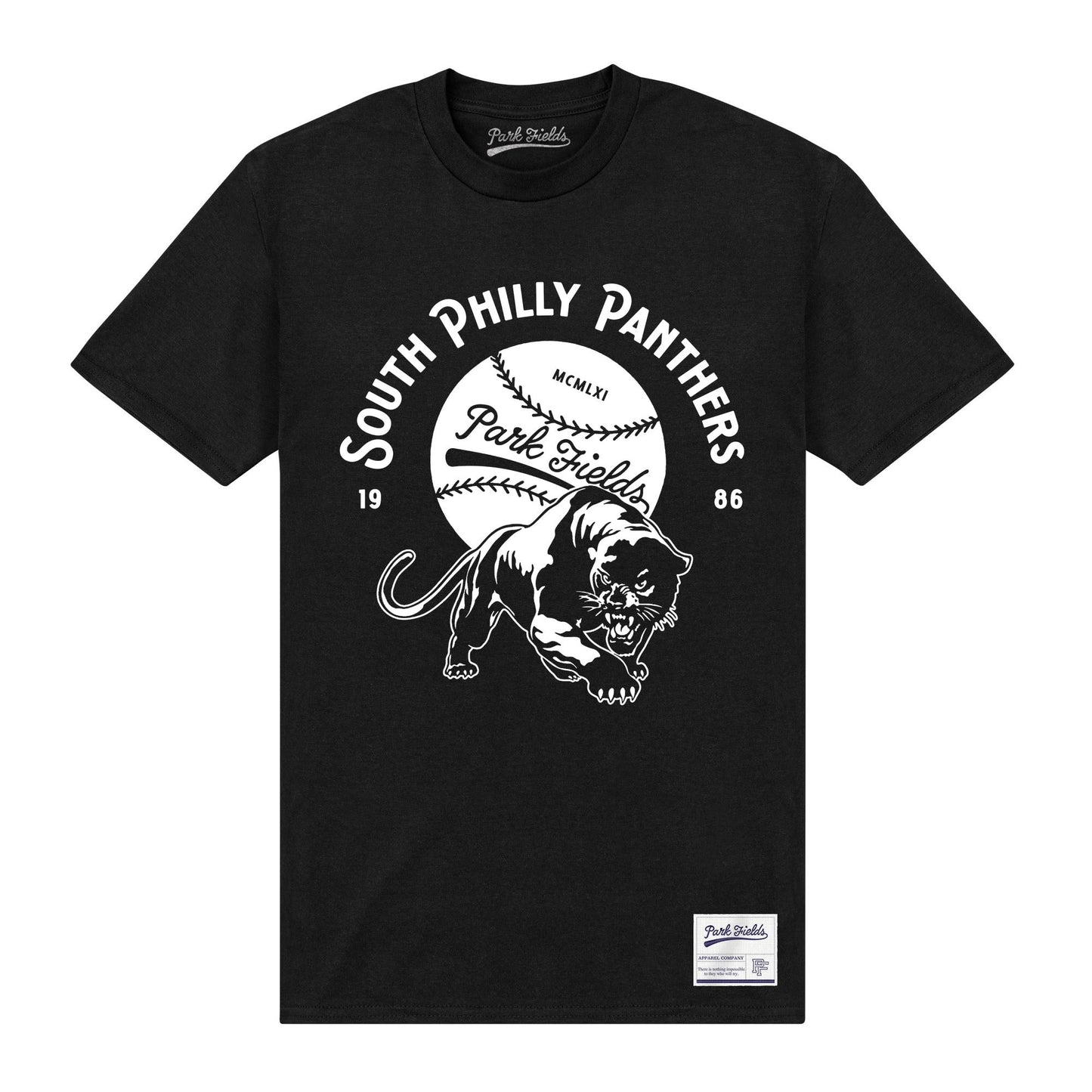 Black - Front - Park Fields Unisex Adult South Philly Panthers T-Shirt