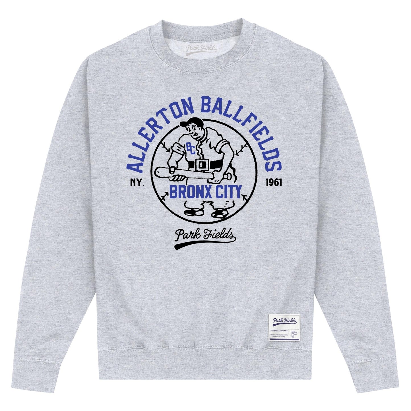 Heather Grey - Front - Park Fields Unisex Adult Bronx Sweatshirt