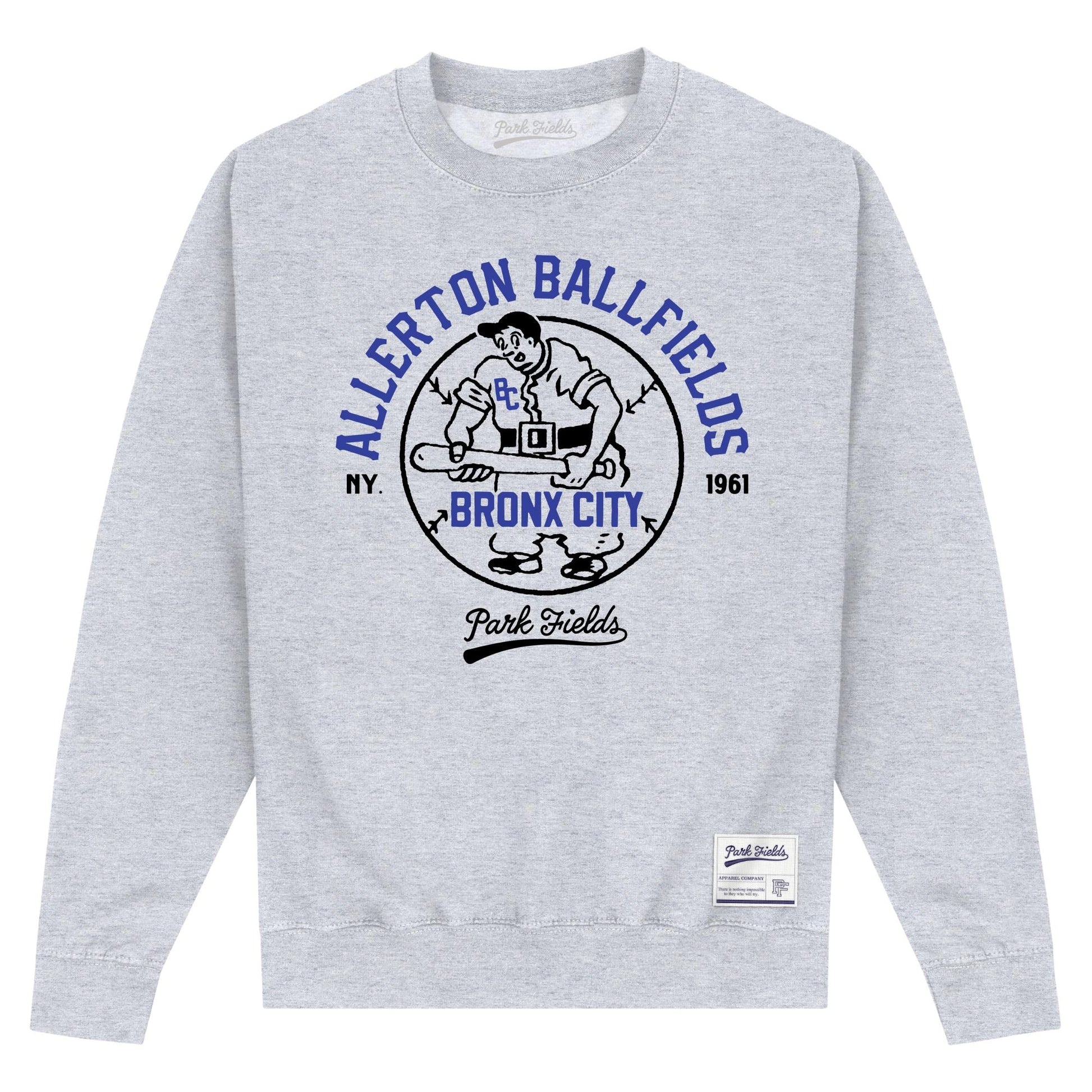 Heather Grey - Front - Park Fields Unisex Adult Bronx Sweatshirt