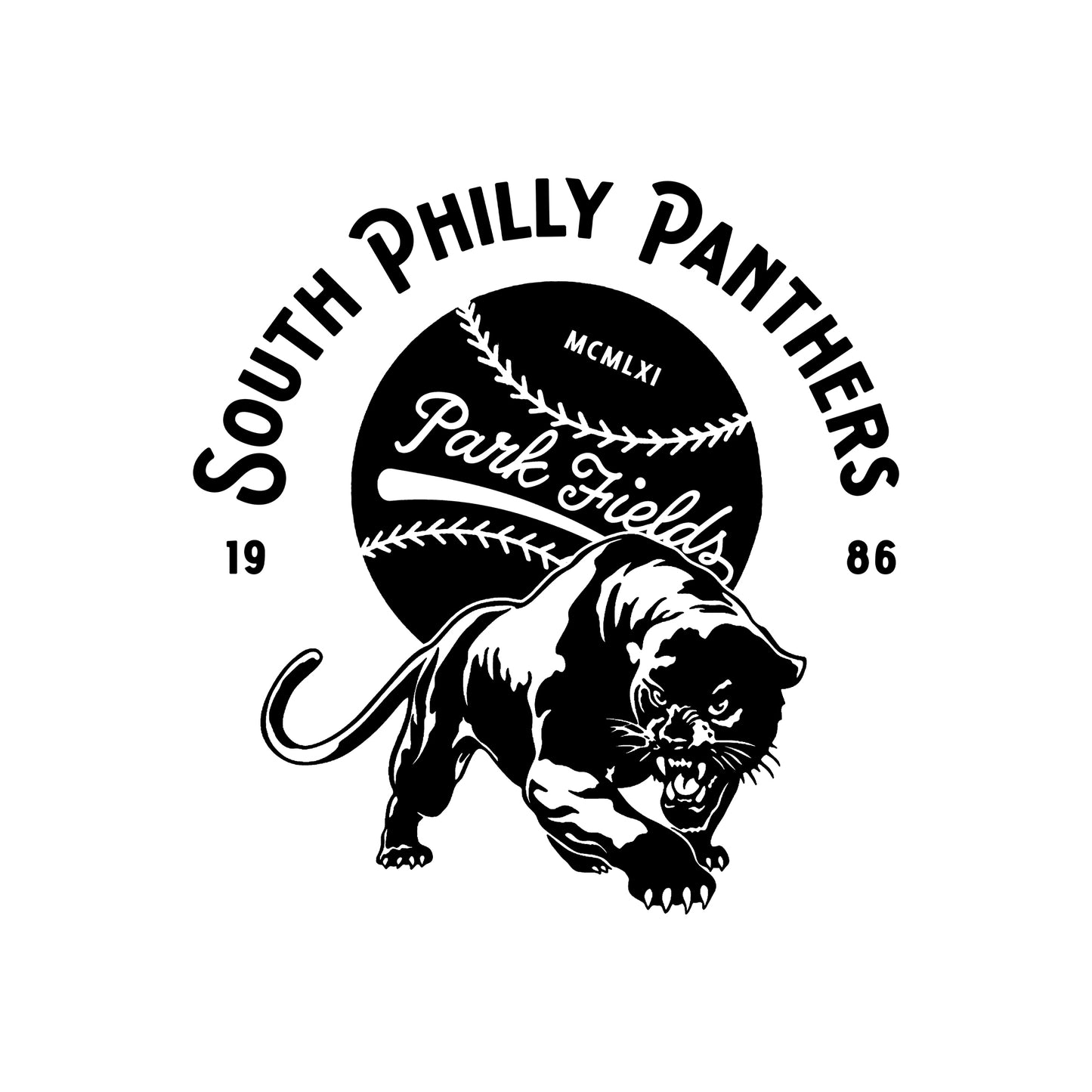 Heather Grey - Side - Park Fields Unisex Adult South Philly Panthers Hoodie
