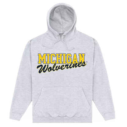 Heather Grey - Front - Michigan Wolverines Unisex Adult Logo Hoodie