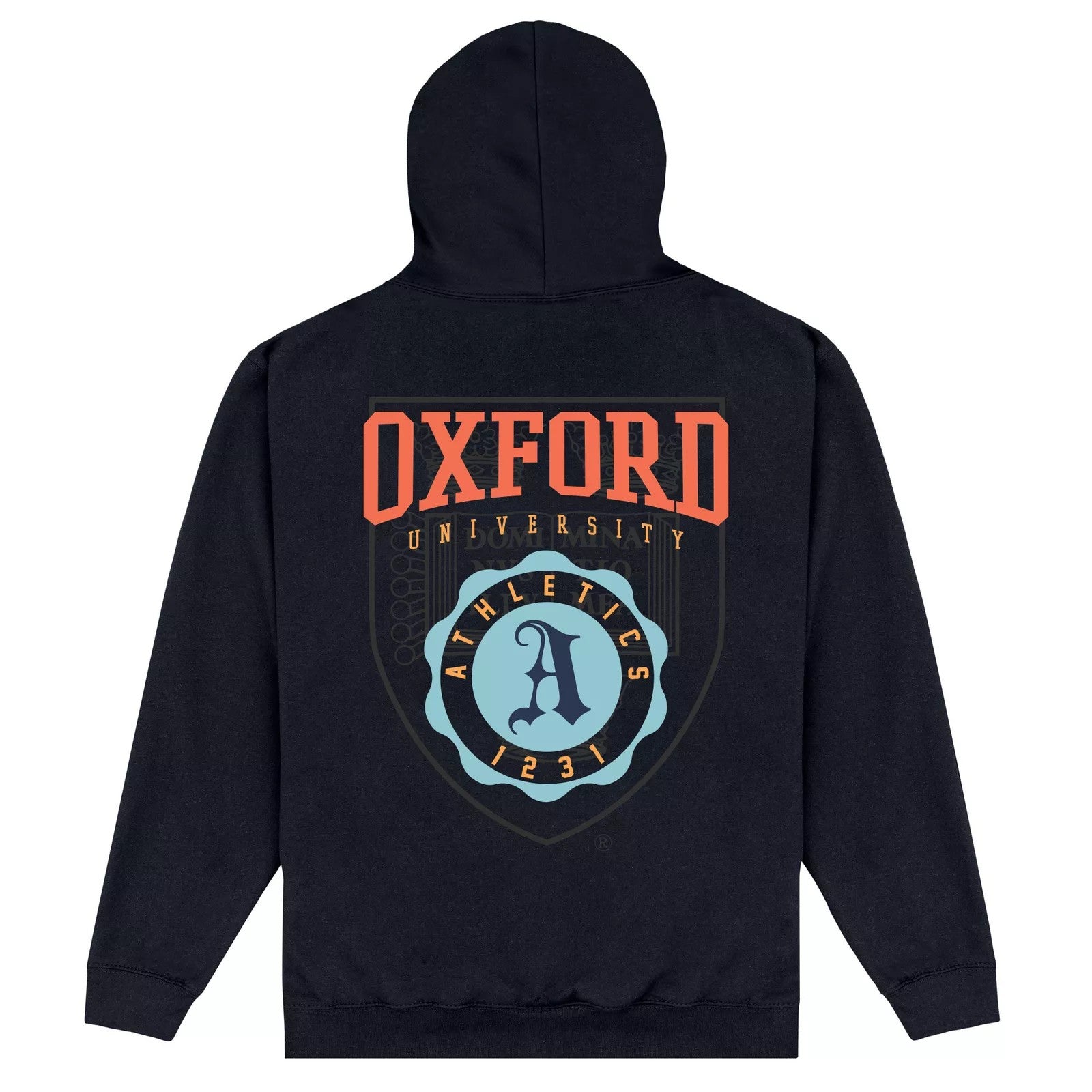Black - Back - University Of Oxford Unisex Adult Athletics Hoodie