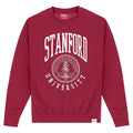 Maroon - Front - Stanford University Unisex Adult Crest Sweatshirt