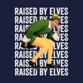 Navy - Side - Elf Unisex Adult Raised By Elves Sweatshirt