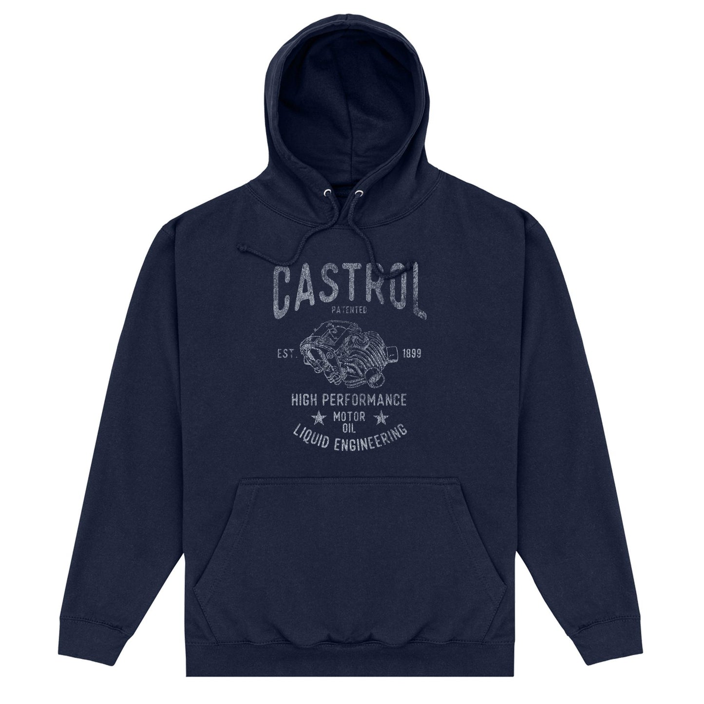 Royal Blue - Front - Castrol Unisex Adult Motor Oil Hoodie
