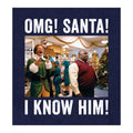 Navy - Side - Elf Unisex Adult OMG Santa Photo Sweatshirt