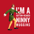 Red - Side - Elf Unisex Adult Ninny Muggins Sweatshirt