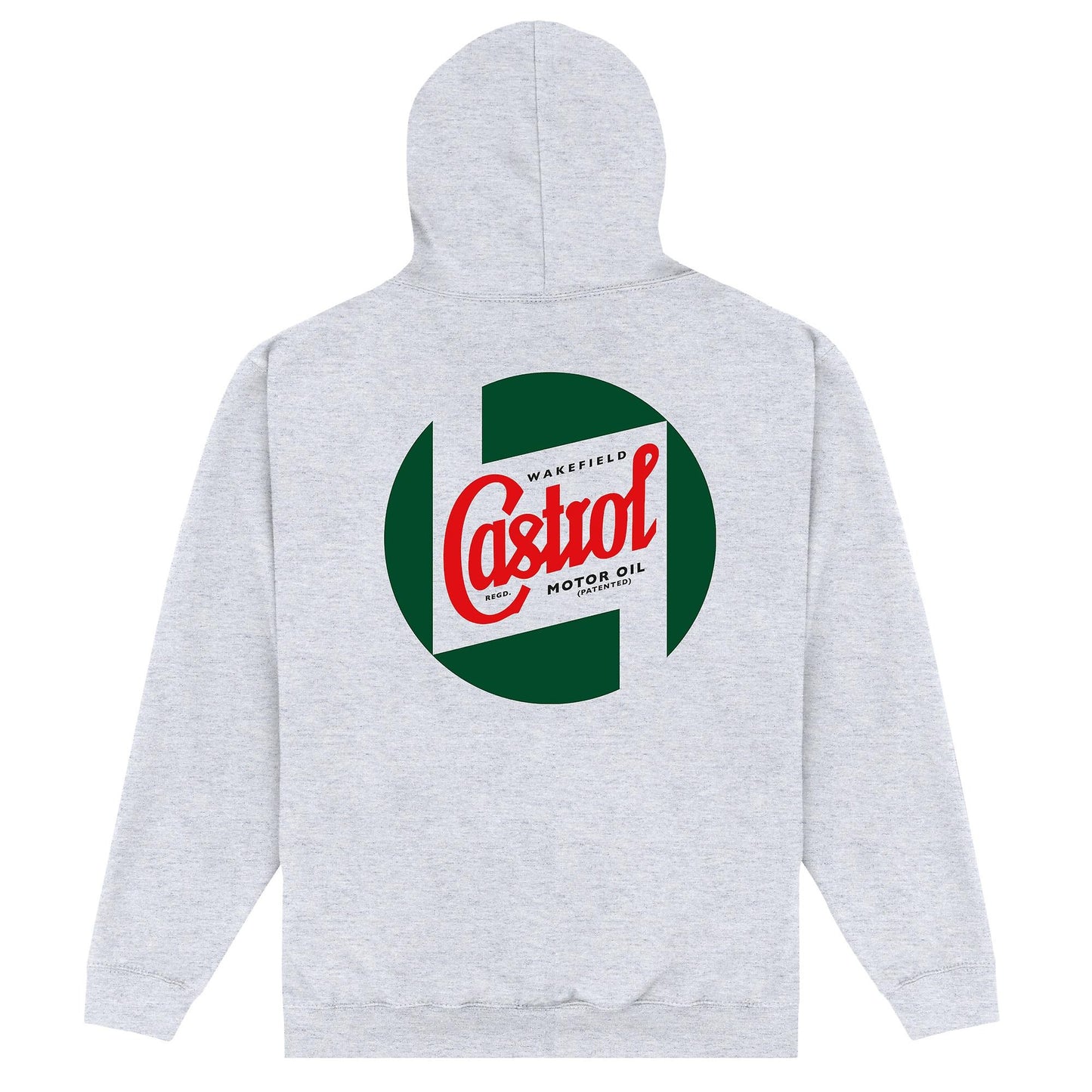 Heather Grey - Back - Castrol Unisex Adult Wakefield Hoodie