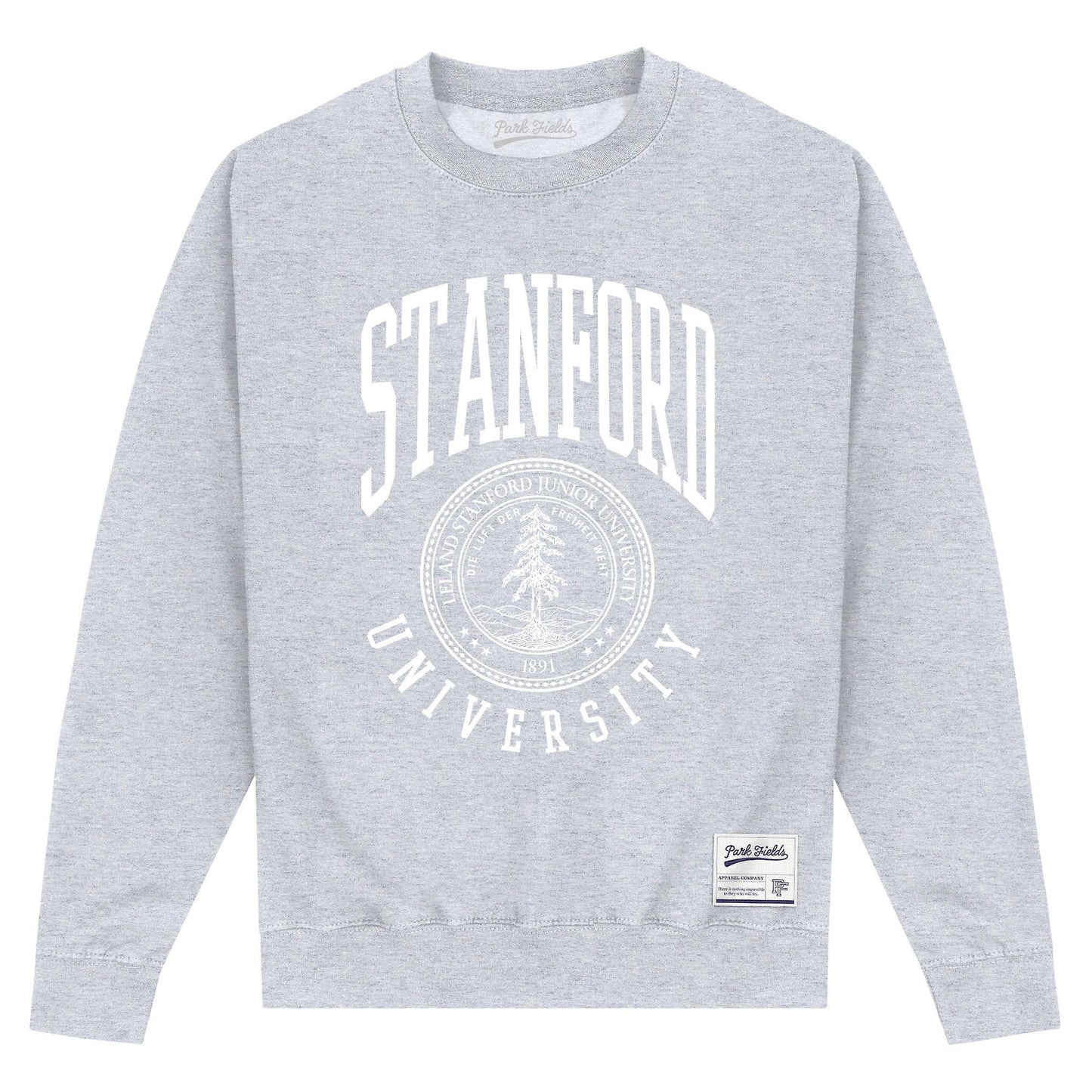 Grey - Front - Stanford University Unisex Adult Crest Sweatshirt
