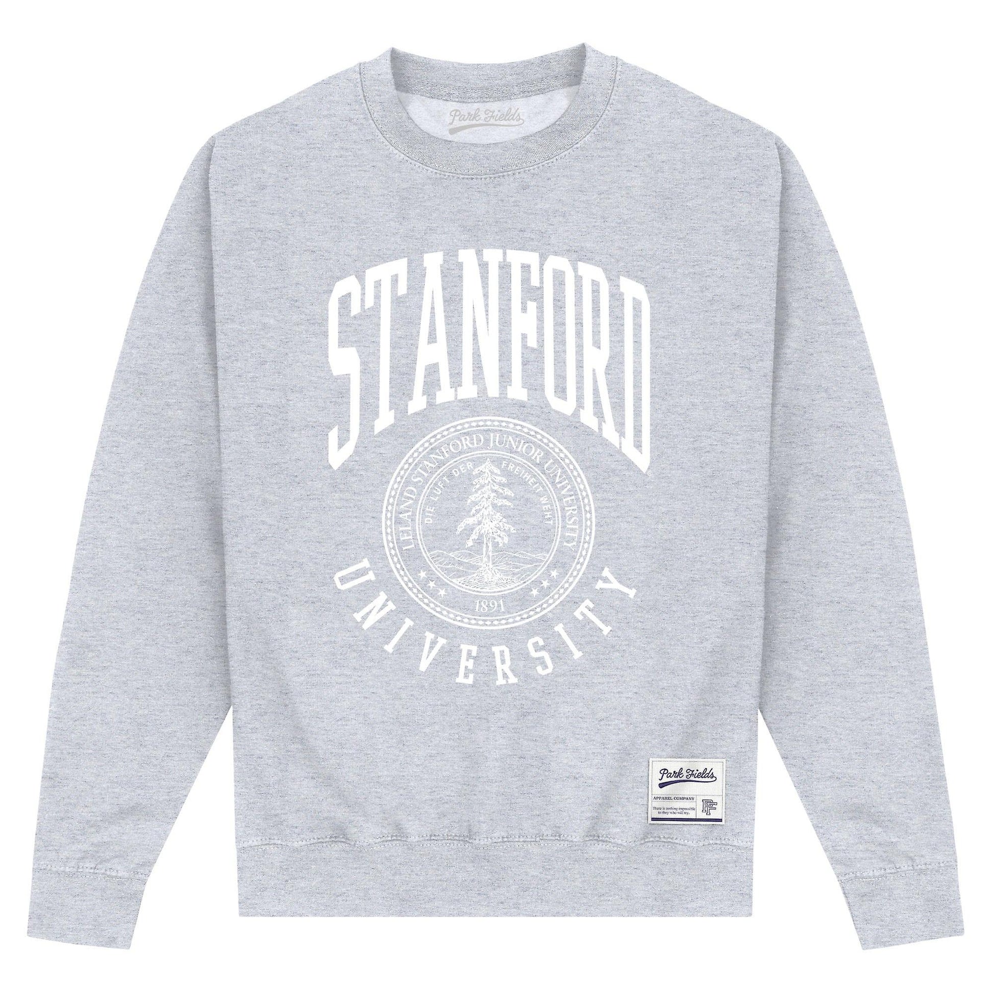 Grey - Front - Stanford University Unisex Adult Crest Sweatshirt