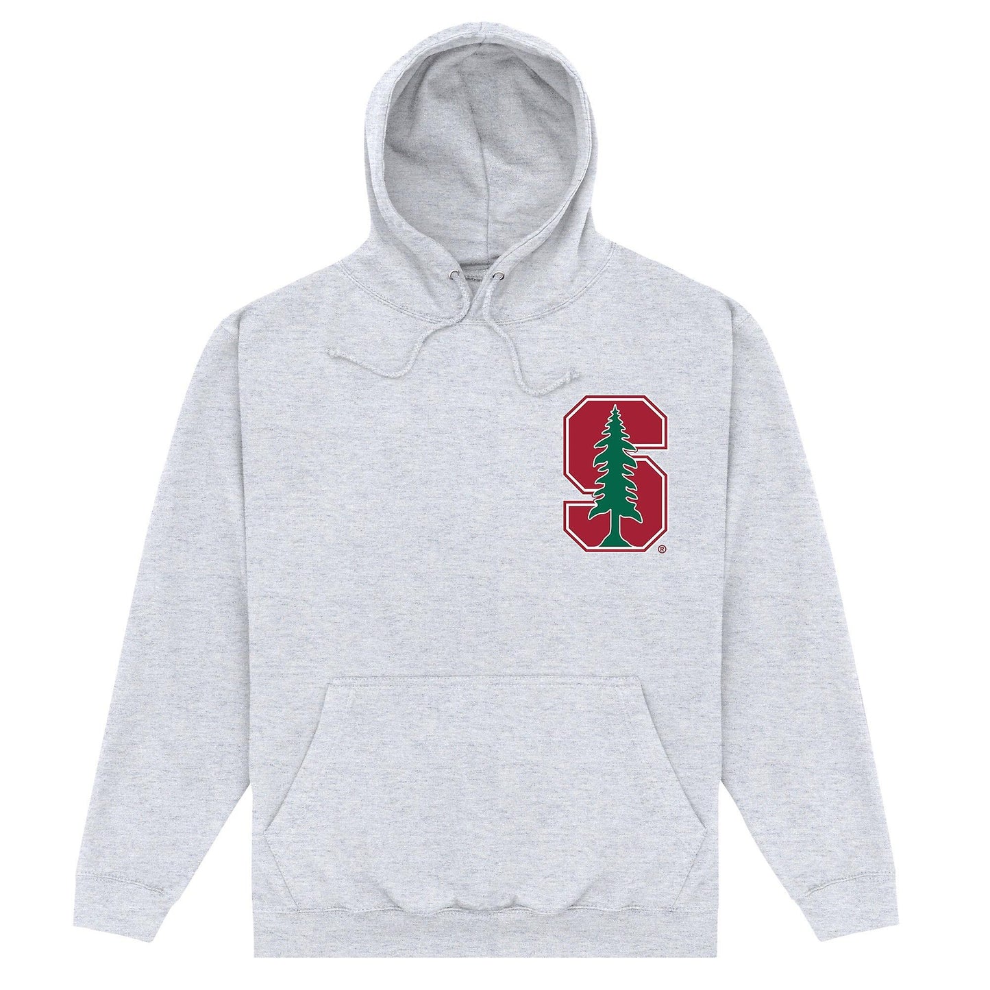 Grey - Front - Stanford University Unisex Adult Logo Hoodie