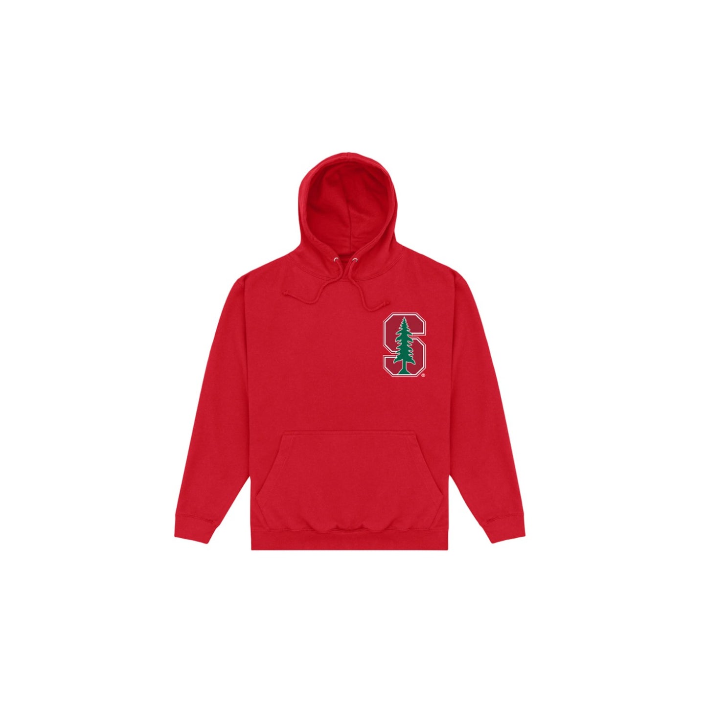 Red - Front - Stanford University Unisex Adult Logo Hoodie