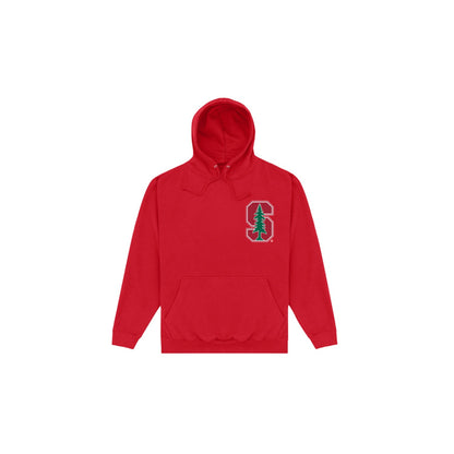 Red - Front - Stanford University Unisex Adult Logo Hoodie