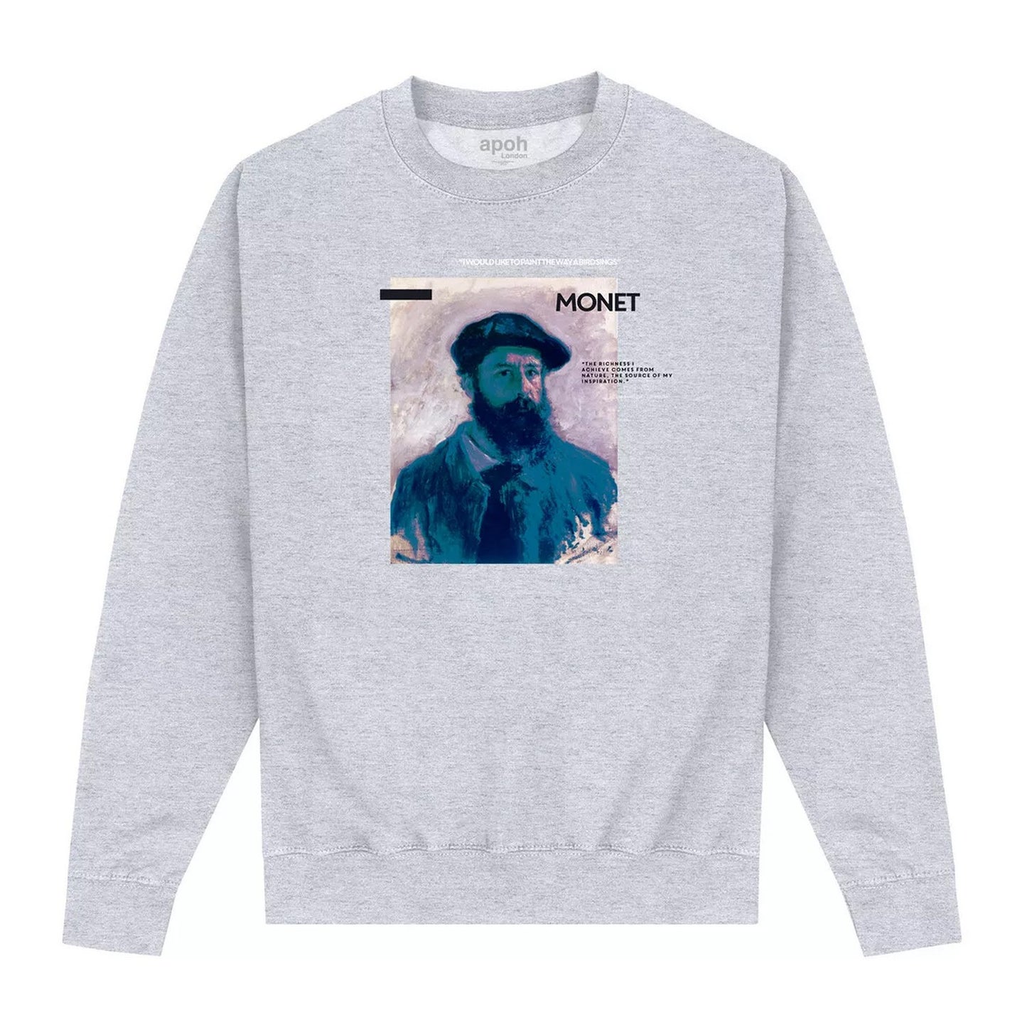 Heather Grey - Front - Apoh Unisex Adult Monet Nature Sweatshirt