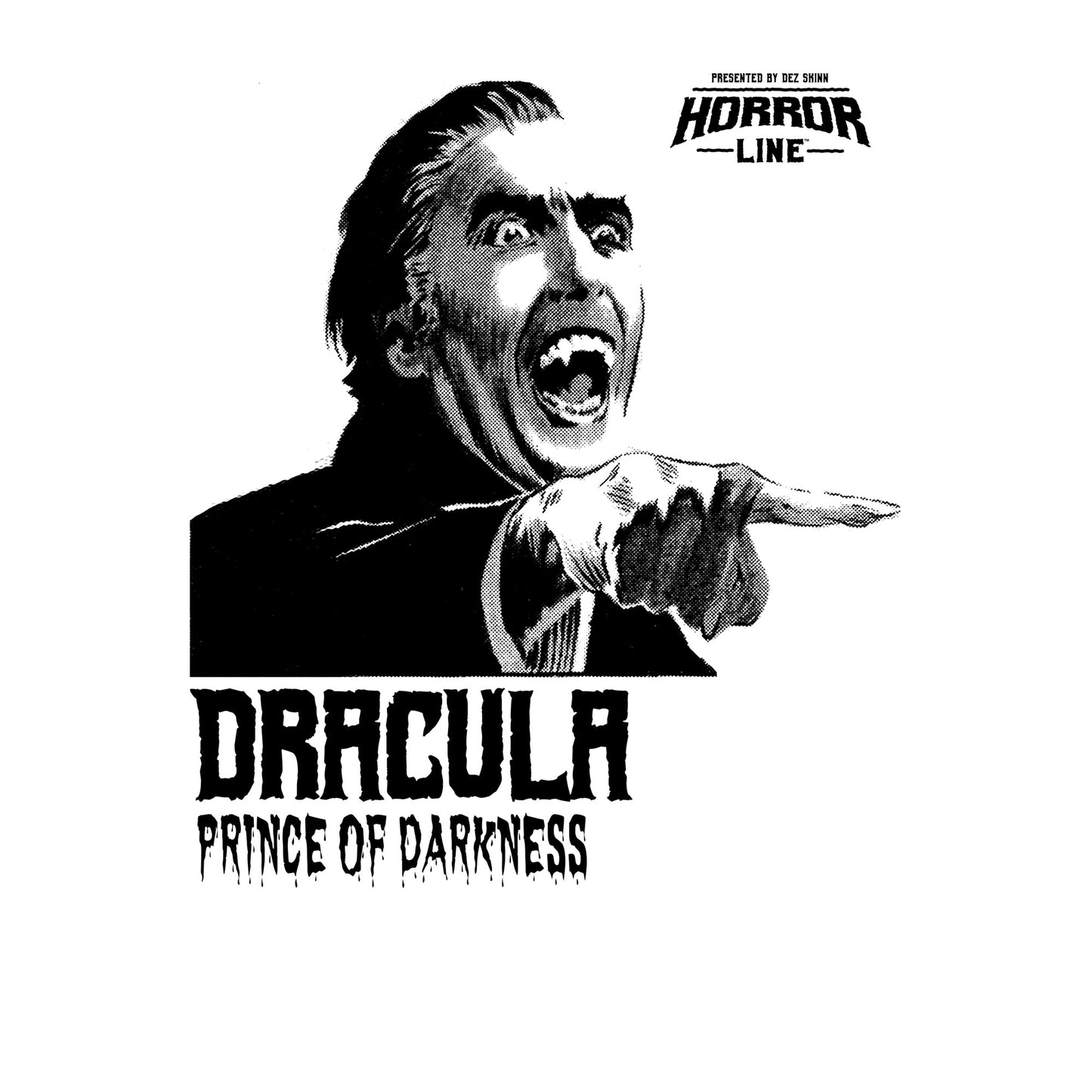White - Side - Horror Line Unisex Adult Dracula Sucks T-Shirt