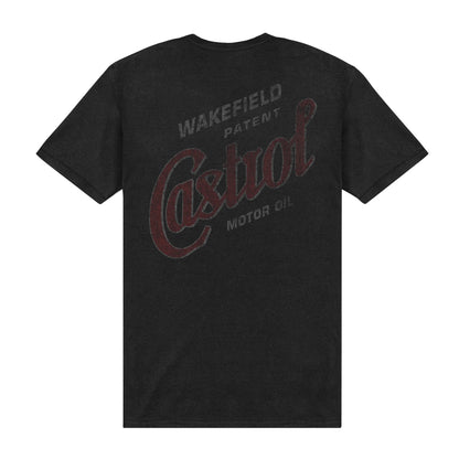 Black - Back - Castrol Unisex Adult Motor Patent T-Shirt