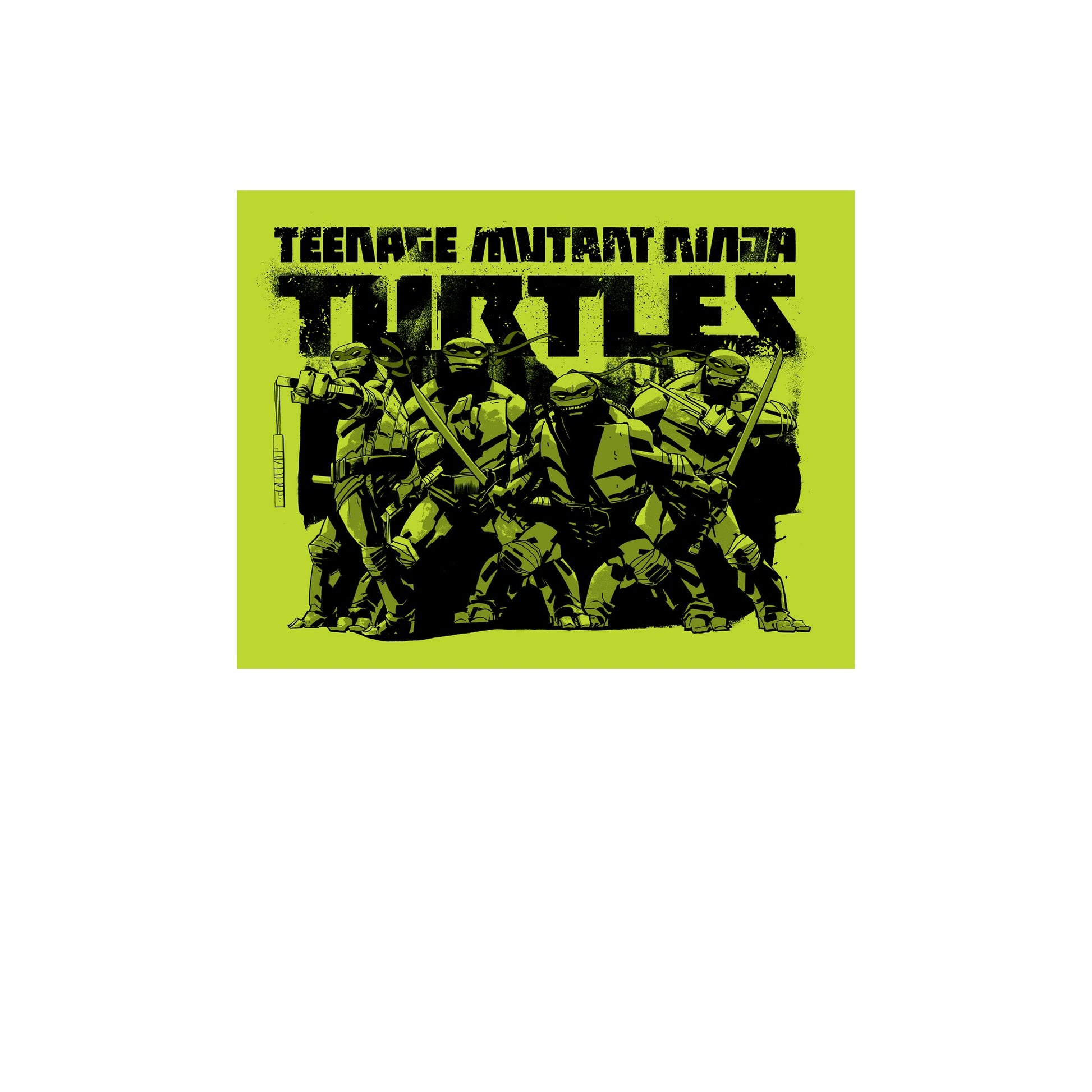 Black - Side - TMNT Unisex Adult Artist Series Andy Kuhn Group Shot T-Shirt