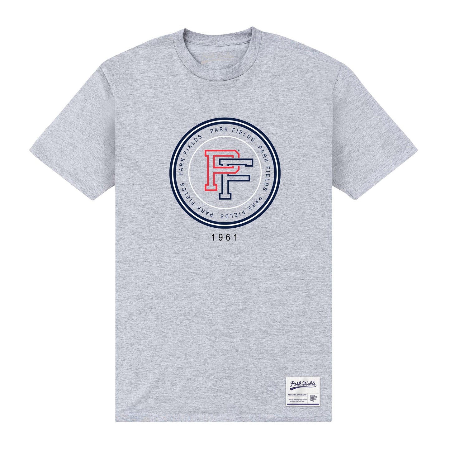 Heather Grey - Front - Park Fields Unisex Adult Circle T-Shirt
