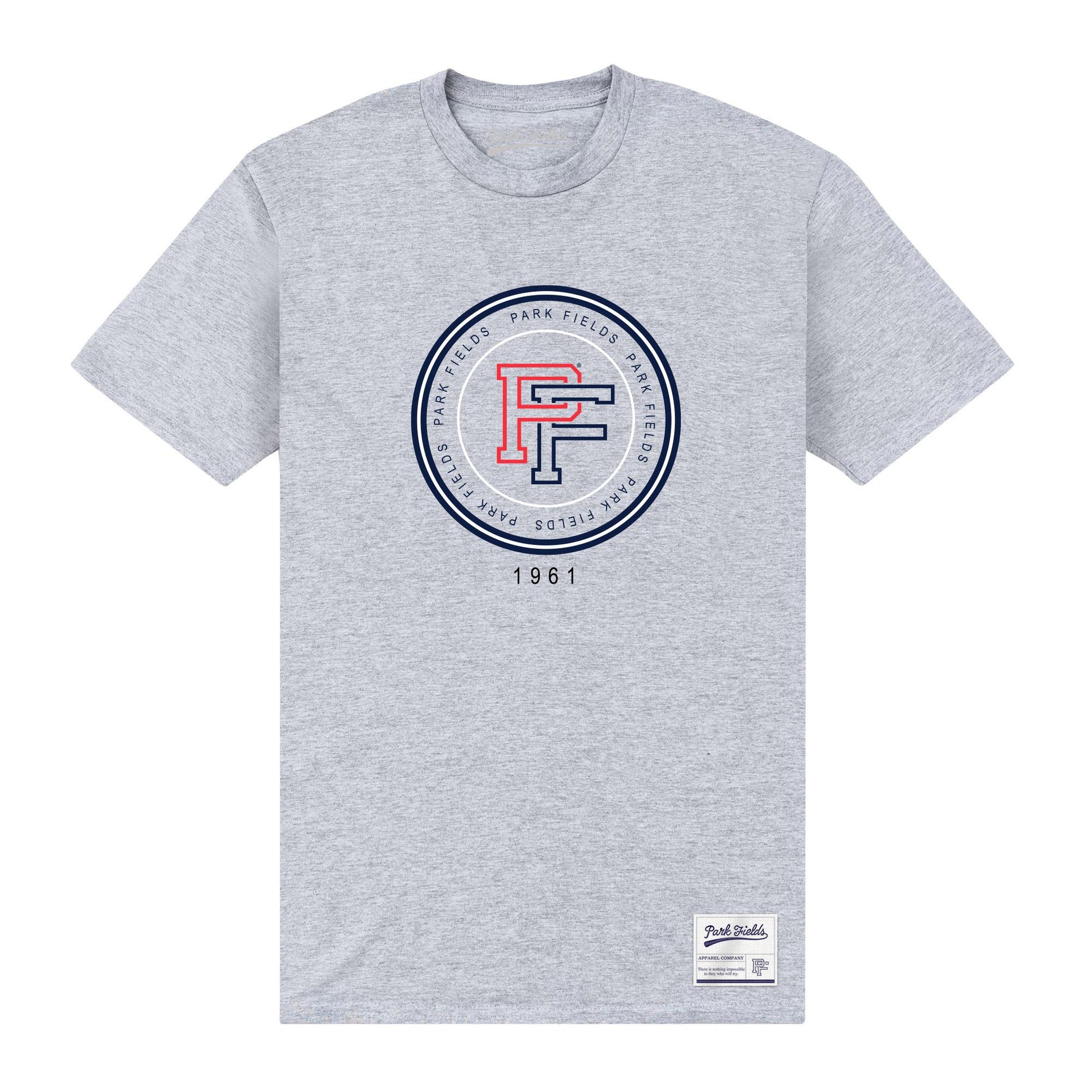 Heather Grey - Front - Park Fields Unisex Adult Circle T-Shirt