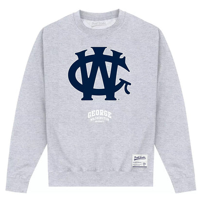 Heather Grey - Front - George Washington University Unisex Adult Logo Sweatshirt
