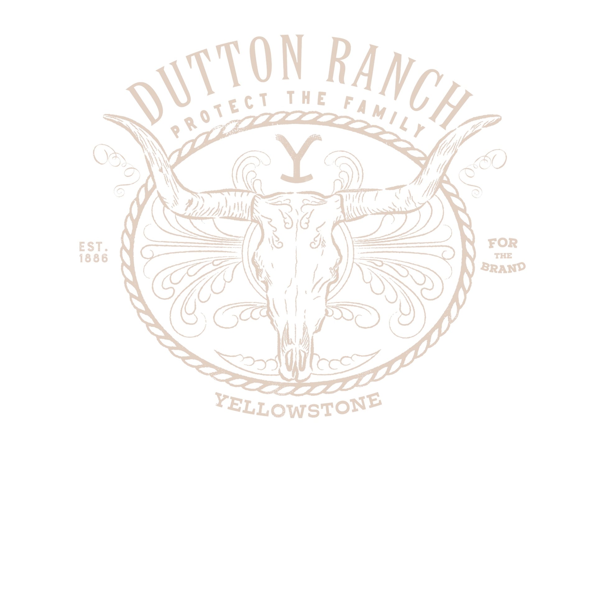 Black - Side - Yellowstone Unisex Adult Dutton Ranch Skull Sweatshirt