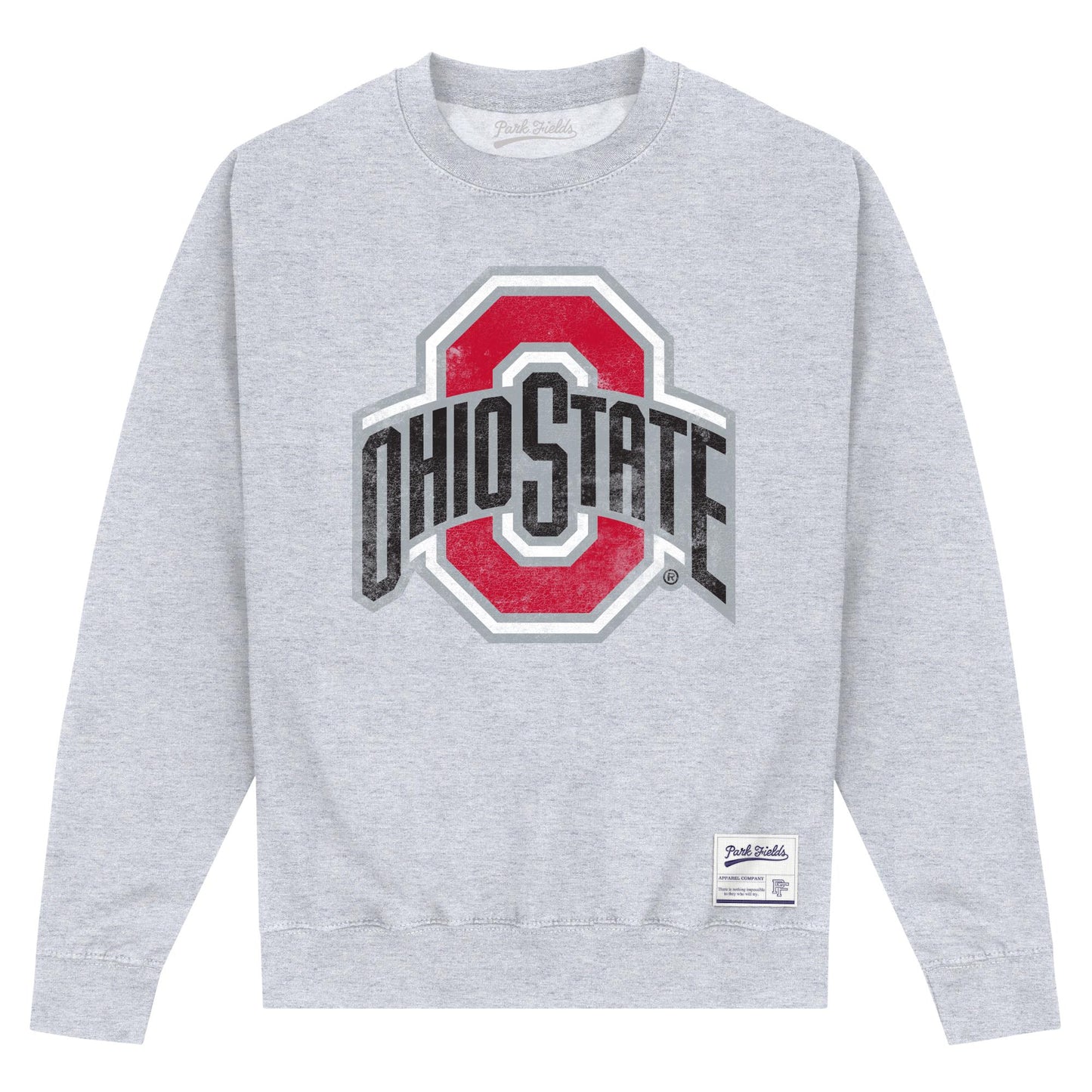Heather Grey - Front - Ohio State University Unisex Adult Logo Sweatshirt