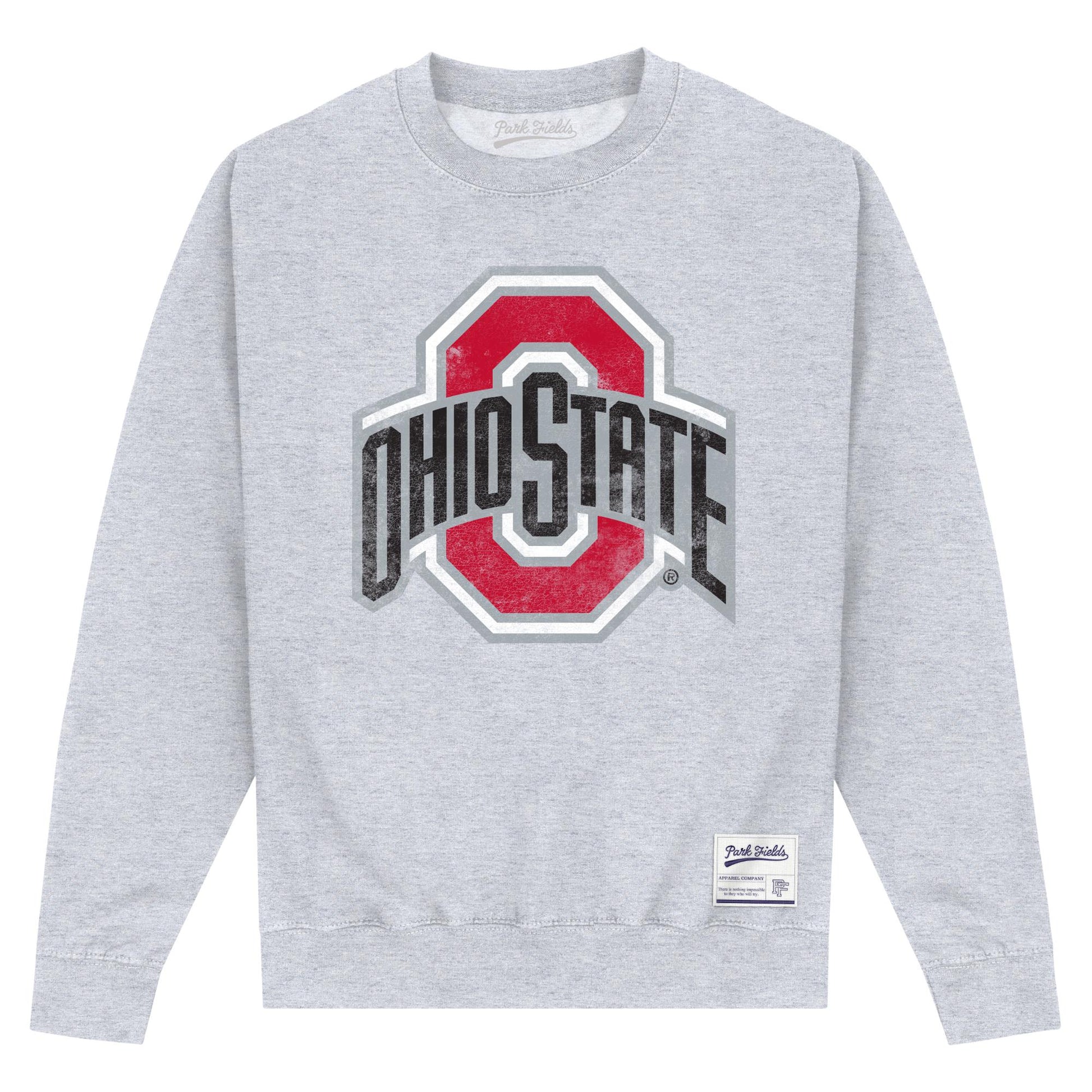 Heather Grey - Front - Ohio State University Unisex Adult Logo Sweatshirt