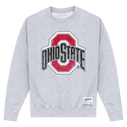 Heather Grey - Front - Ohio State University Unisex Adult Logo Sweatshirt