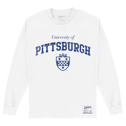 White - Front - University Of Pittsburgh Unisex Adult Logo Sweatshirt