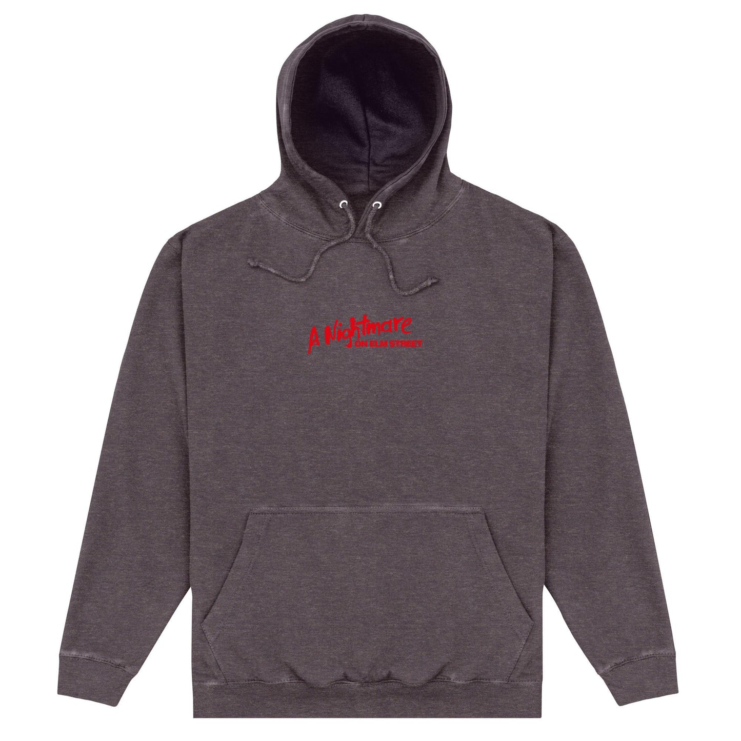 Charcoal - Front - A Nightmare On Elm Street Unisex Adult Poster Acid Wash Hoodie