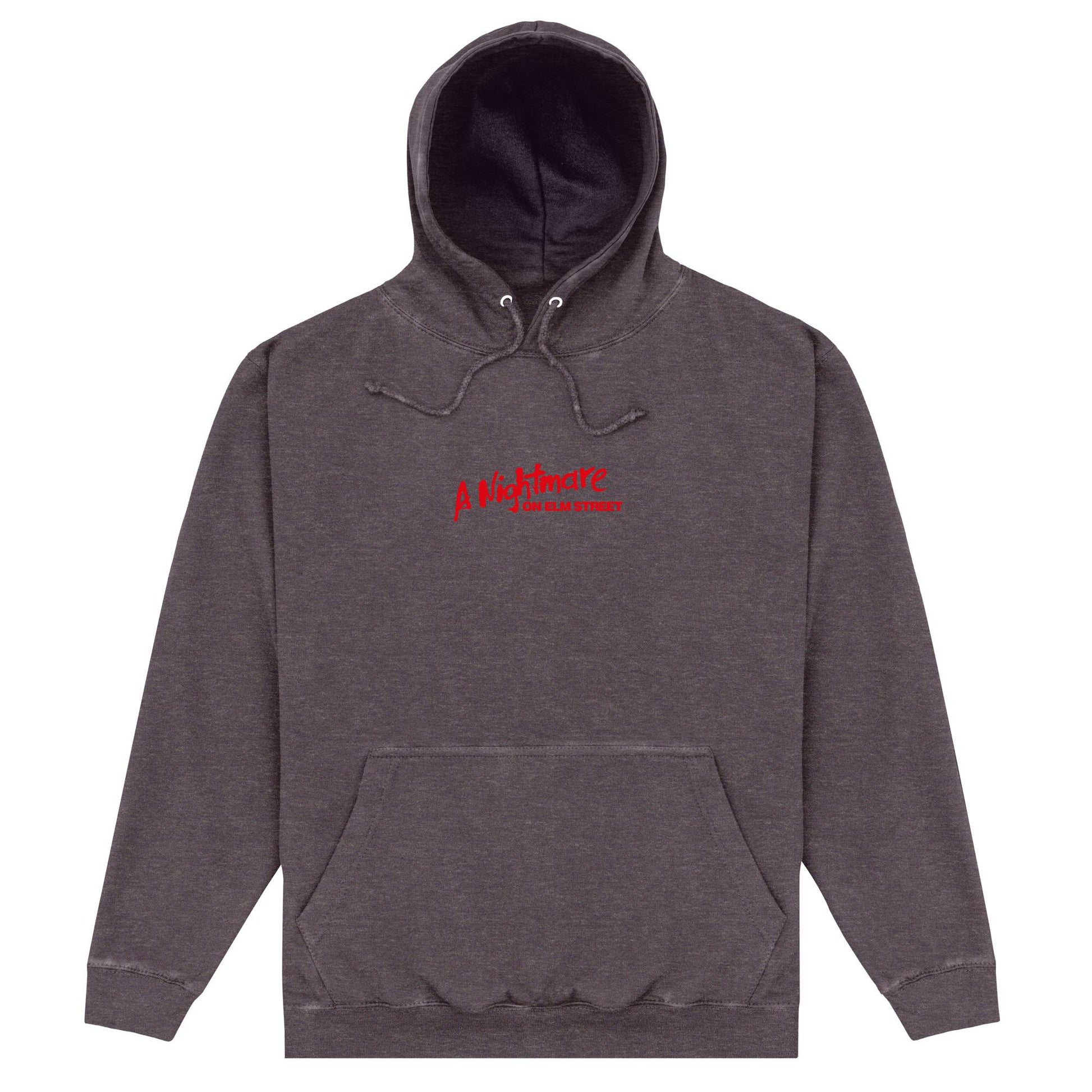 Charcoal - Front - A Nightmare On Elm Street Unisex Adult Poster Acid Wash Hoodie