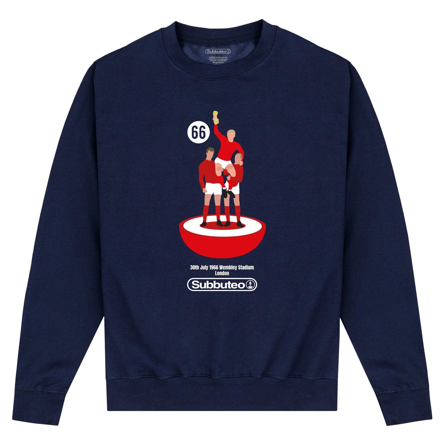 Navy - Front - Subbuteo Unisex Adult All Over Sweatshirt