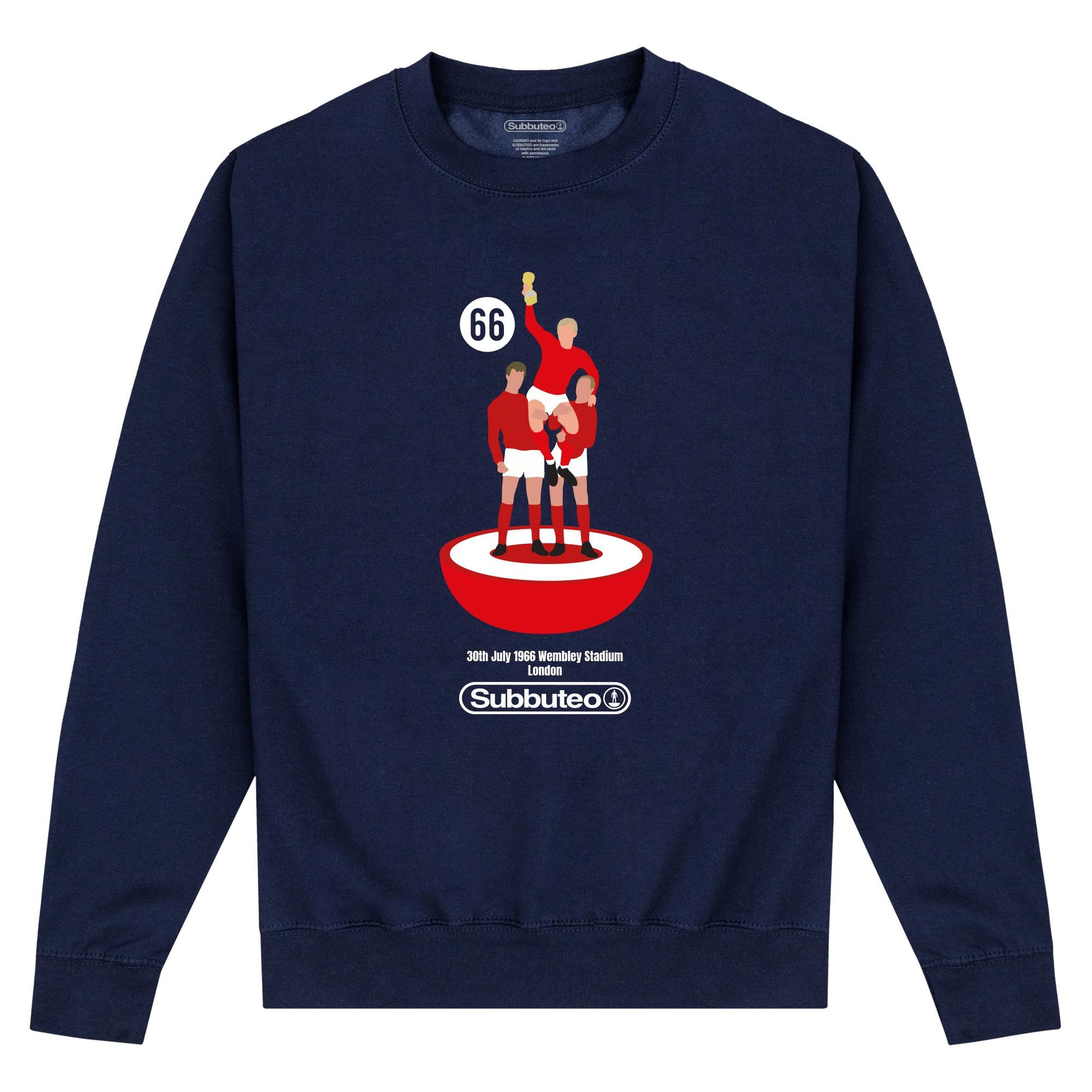 Navy - Front - Subbuteo Unisex Adult All Over Sweatshirt