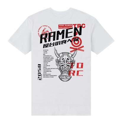 White - Back - The Original Ramen Company Unisex Adult Street Food T-Shirt