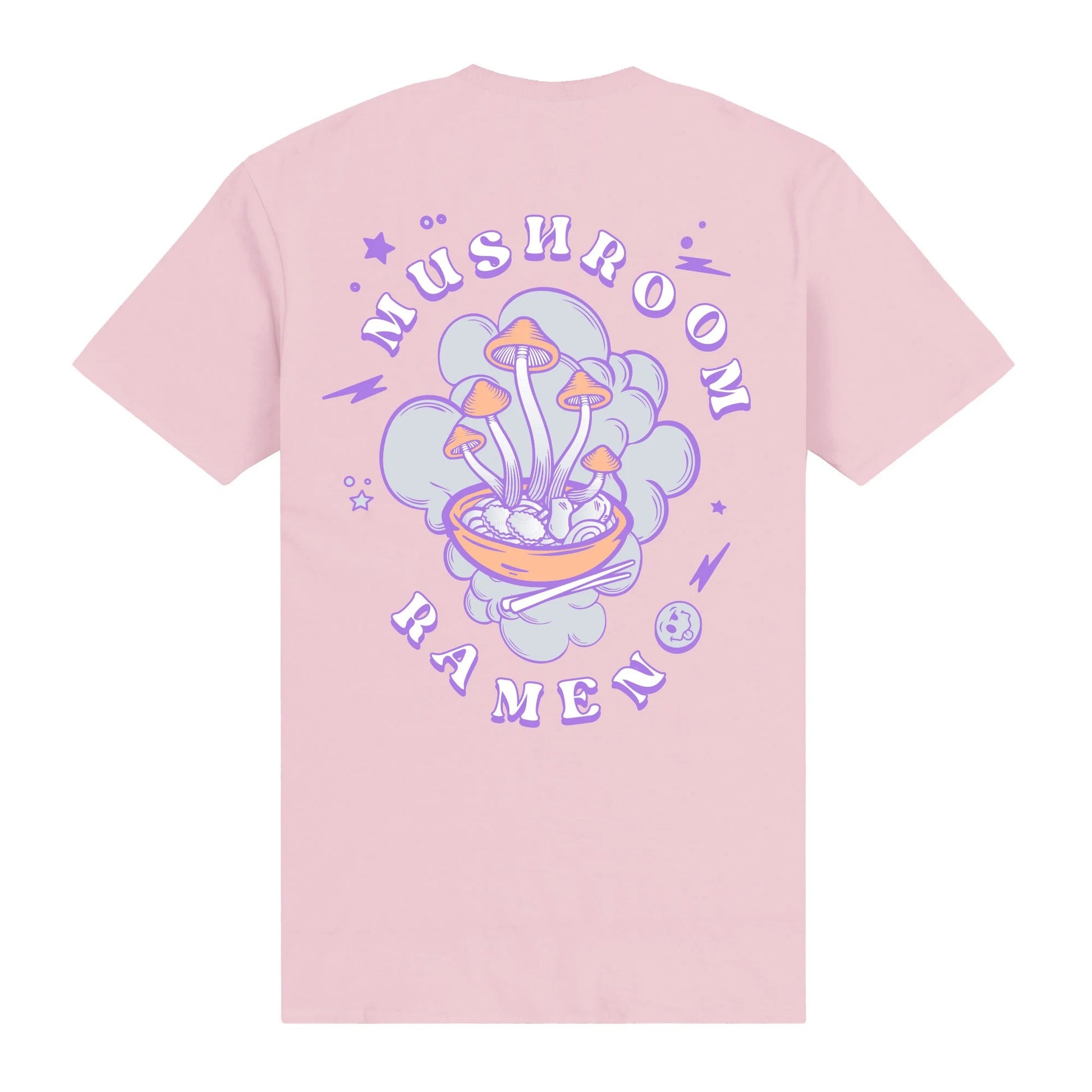 Light Pink - Back - The Original Ramen Company Unisex Adult Mushroom Ramen T-Shirt