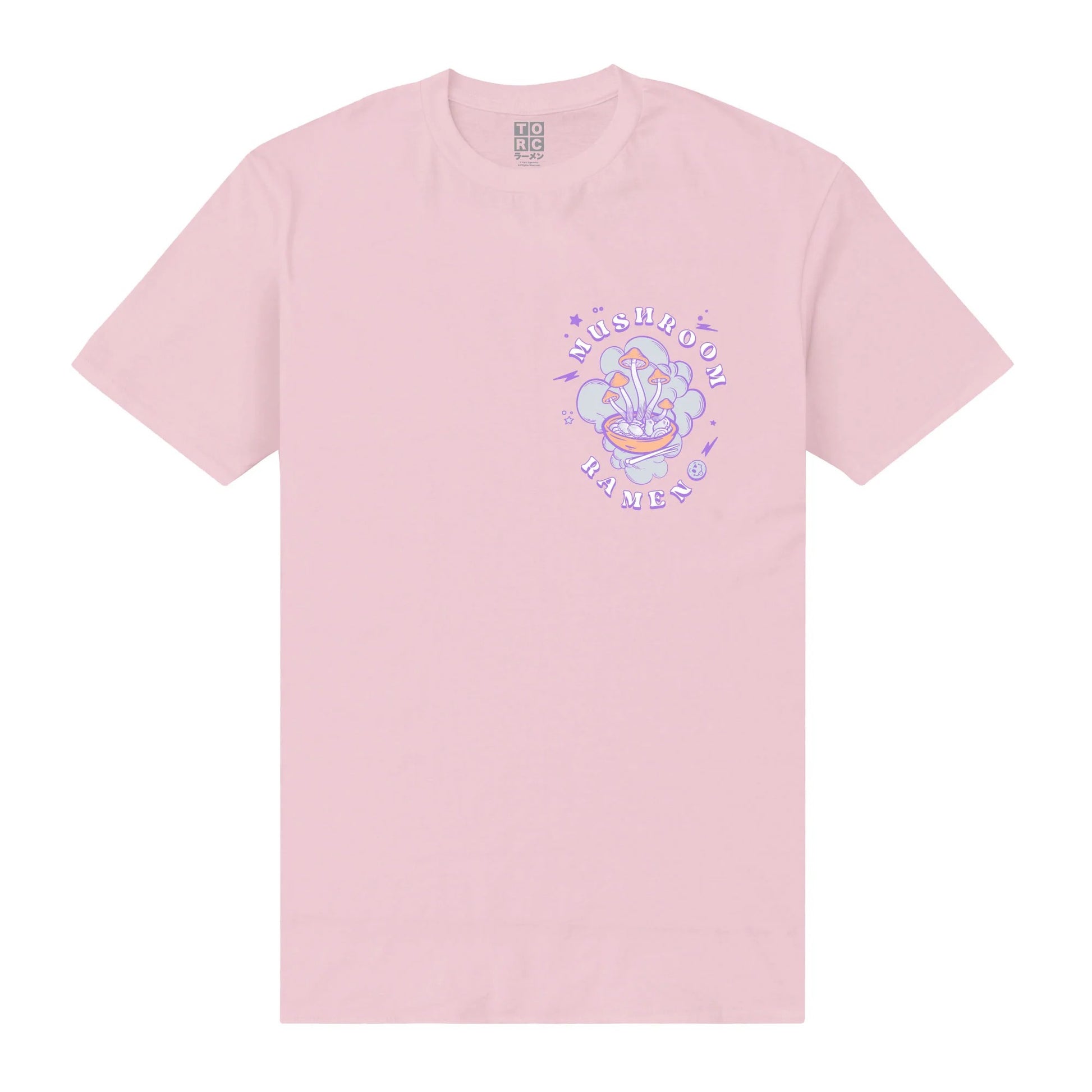 Light Pink - Front - The Original Ramen Company Unisex Adult Mushroom Ramen T-Shirt