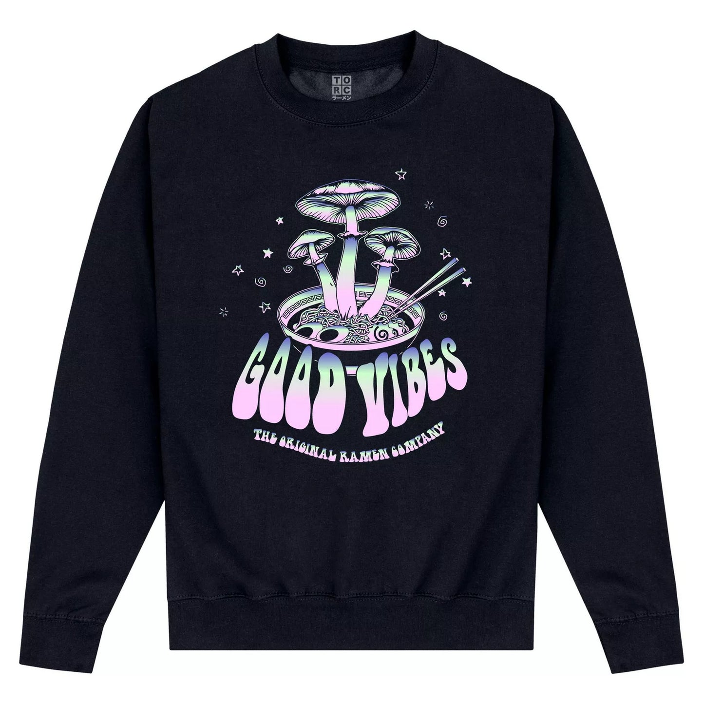Black - Front - TORC Unisex Adult Good Vibes Sweatshirt