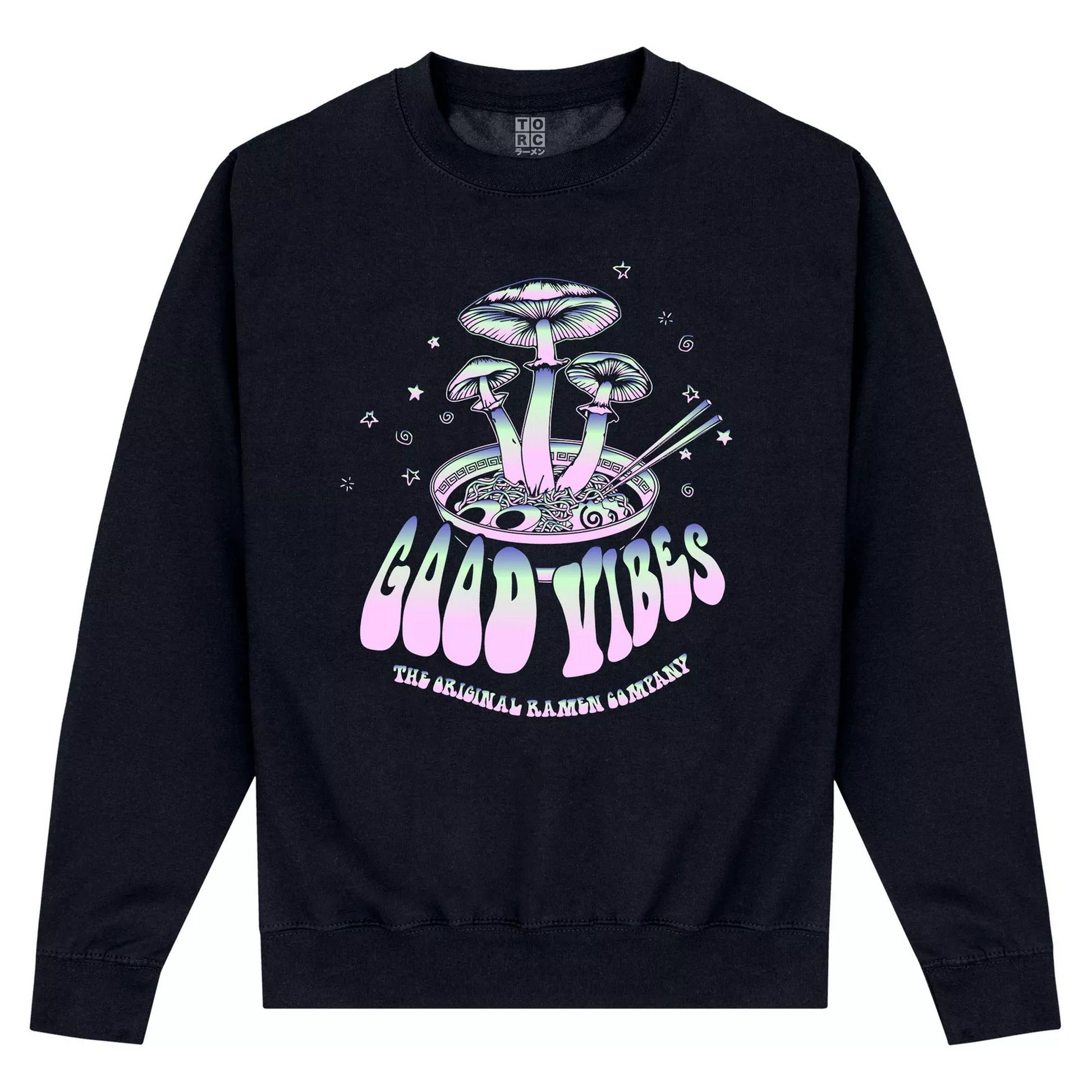 Black - Front - TORC Unisex Adult Good Vibes Sweatshirt