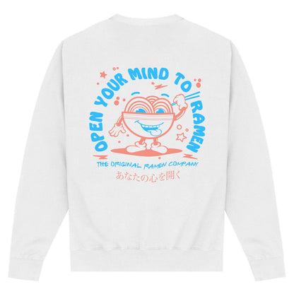 White - Back - TORC Unisex Adult Open Your Mind Back Print Sweatshirt