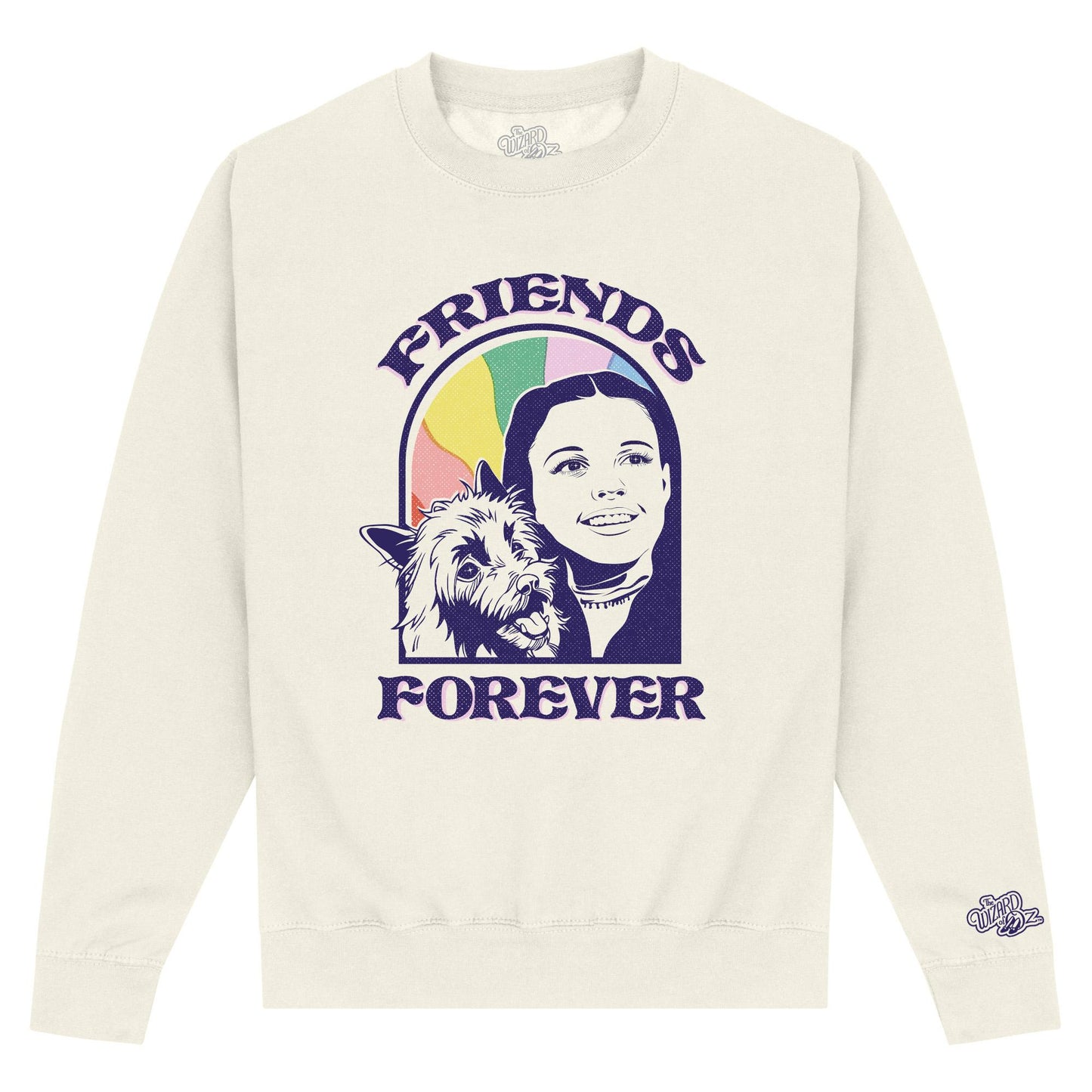 Vanilla - Front - The Wizard Of Oz Unisex Adult Friends Forever Sweatshirt