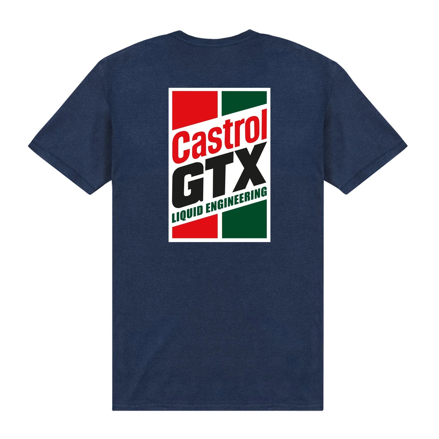 Navy Blue - Back - Castrol Unisex Adult Pocket Print T-Shirt