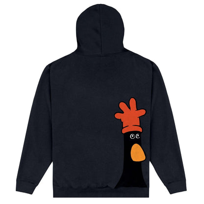 Black - Back - Wallace and Gromit Unisex Adult Feathers McGraw Hoodie