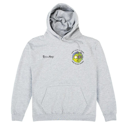 Grey - Front - Rick And Morty Unisex Adult Nobody Exists Hoodie