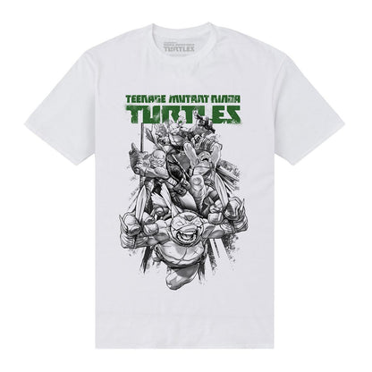 White - Front - TMNT Unisex Adult Artist Series Mateus Santolouco T-Shirt
