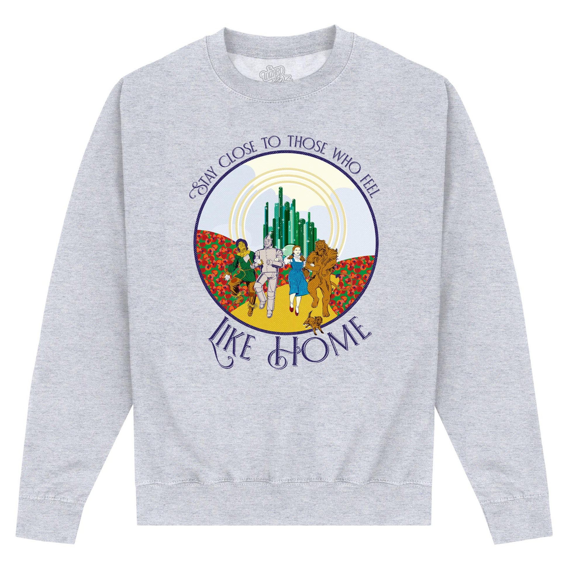 Grey - Front - The Wizard Of Oz Unisex Adult Like Home Sweatshirt