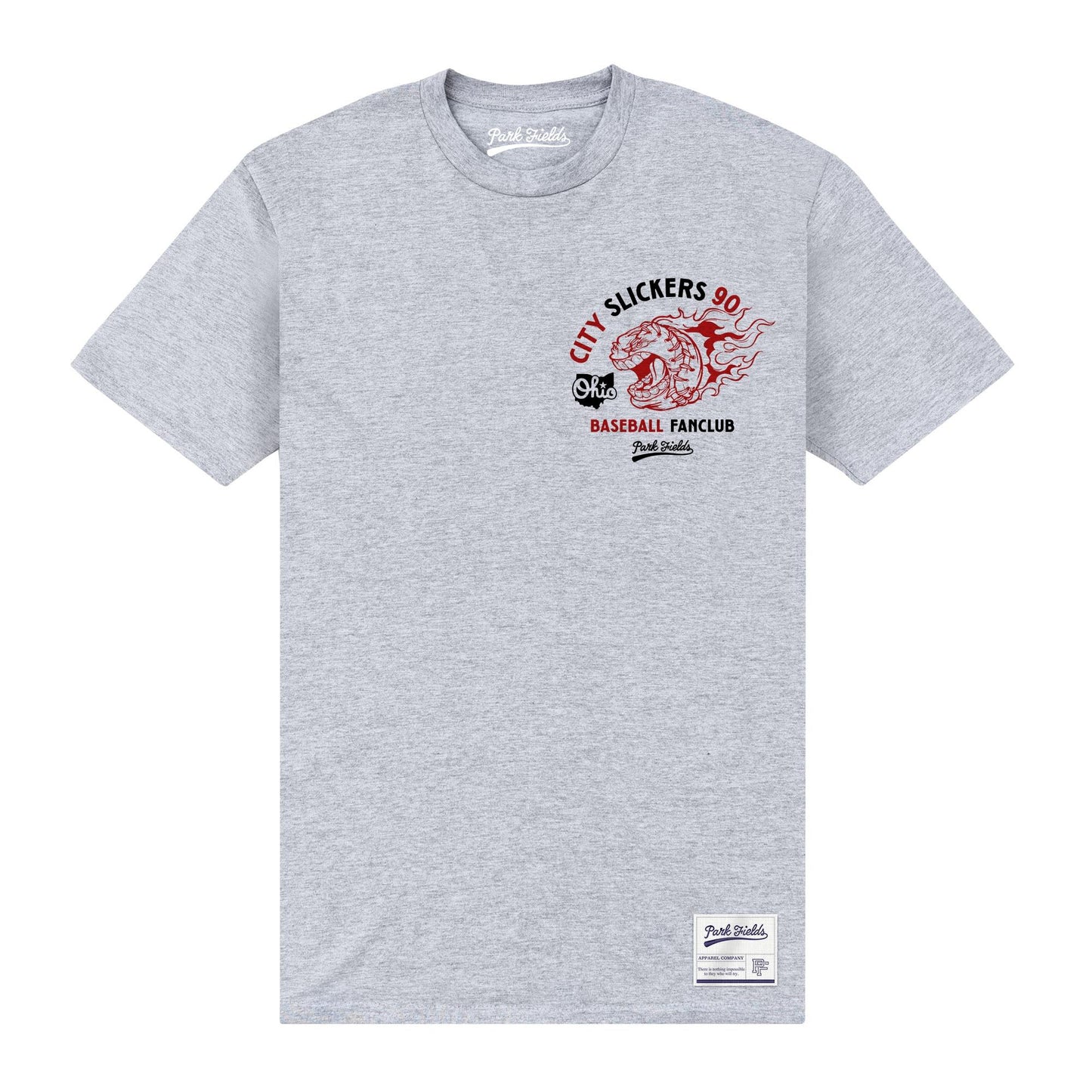 Heather Grey - Front - Park Fields Unisex Adult City Slickers T-Shirt