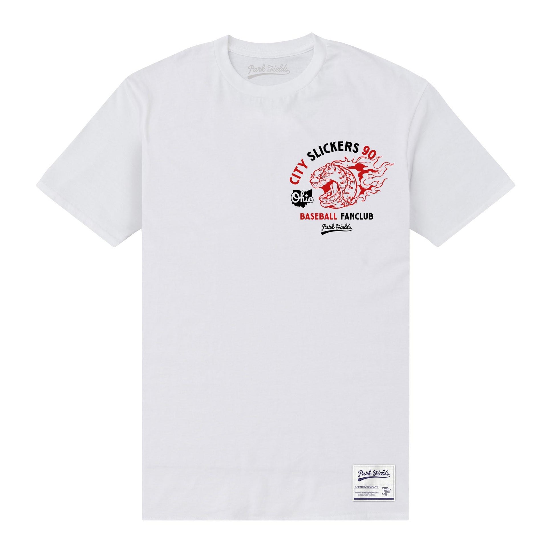 White - Front - Park Fields Unisex Adult City Slickers T-Shirt
